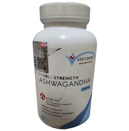 Advitamins Double Strength Ashwagandha 1200mg Tablets (60 Each) - Classic Derma
