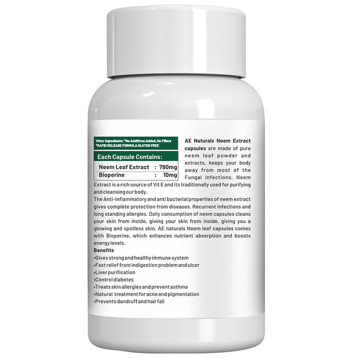 AE Naturals Neem Extract Veg Capsule