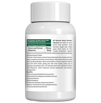AE Naturals Neem Extract Veg Capsule