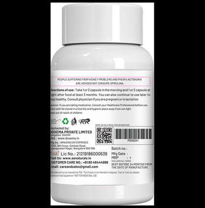 AE Naturals Spirulina Veg Capsule