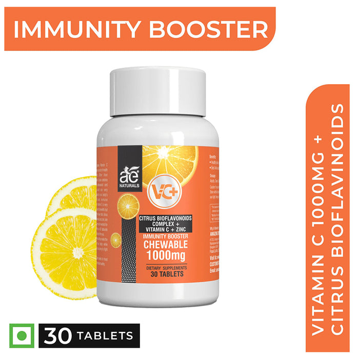 AE Naturals VC+ Vitamin C 1000mg with Citrus Bioflavonoids Complex Chewable Tablet