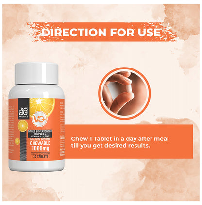 AE Naturals VC+ Vitamin C 1000mg with Citrus Bioflavonoids Complex Chewable Tablet