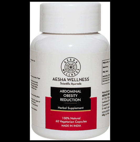 Aesha Wellness Abdominal Obesity Reduction Vegetarian Capsule - Classic Derma