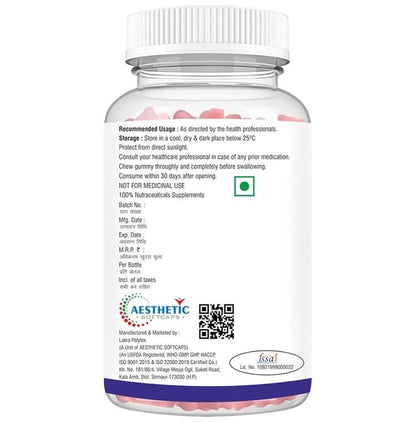Aesthetic Softcaps Aesocal-D Calcium & Vitamin D2 Gummies Strawberry No Added Sugar