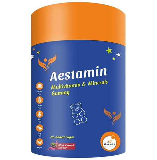 Aesthetic Softcaps Aestamin Multivitamin & Minerals Gummies Black Currant No Added Sugar - Classic Derma