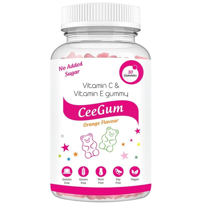 Aesthetic Softcaps Ceegum Vitamin C & Vitamin E Gummies Orange No Added Sugar - Classic Derma