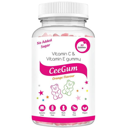 Aesthetic Softcaps Ceegum Vitamin C & Vitamin E Gummies Orange No Added Sugar - Classic Derma