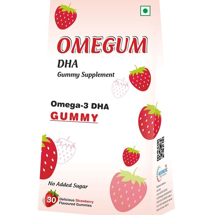 Aesthetic Softcaps Omegum Omega 3 DHA Gummies Strawberry No Added Sugar - Classic Derma