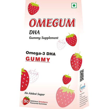 Aesthetic Softcaps Omegum Omega 3 DHA Gummies Strawberry No Added Sugar - Classic Derma