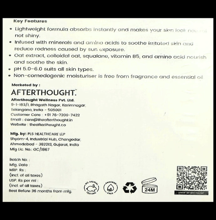 Afterthought Vitamin B5 10% Moisturiser