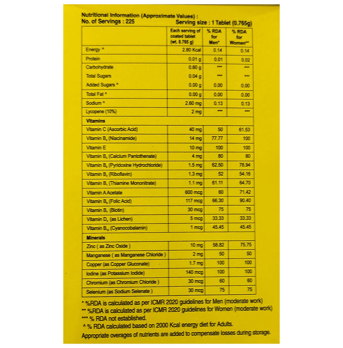 A to Z NS+ Tablet with Lycopene, Multivitamins & Multiminerals