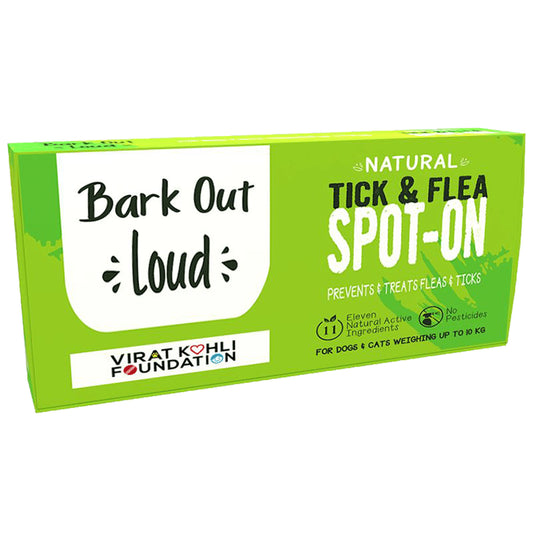 Bark Out Loud Natural Ticks & Fleas Spot-On for Dogs Weight Upto 10kg - Classic Derma