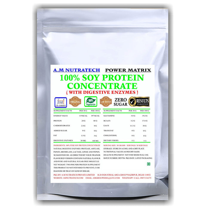 A.M Nutratech Power Matrix 100% Soy Protein Concentrate - Classic Derma