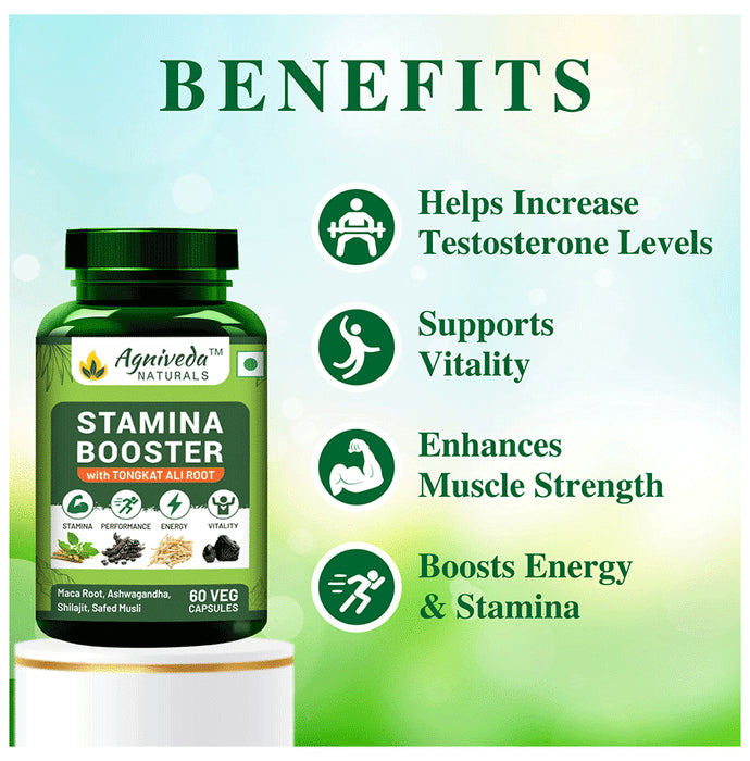 Agniveda Naturals Stamina Booster Veg Capsule