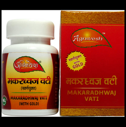 Agnivesh Makaradhwaj Vati (with Gold) Tablet - Classic Derma