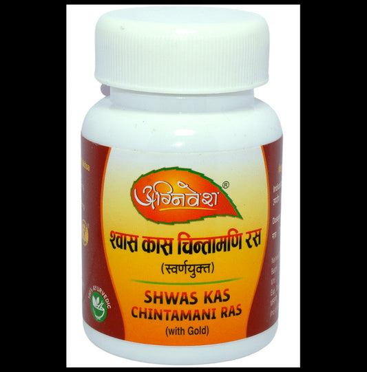 Agnivesh Shwas Kas Chintamani Ras (with Gold) Tablet - Classic Derma