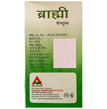 Agron Ayurveda Brahmi Capsule