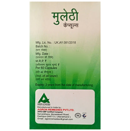 Agron Ayurveda Mulethi Capsule
