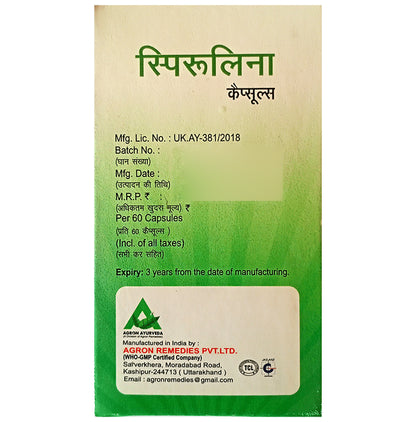 Agron Ayurveda Spirulina Capsule