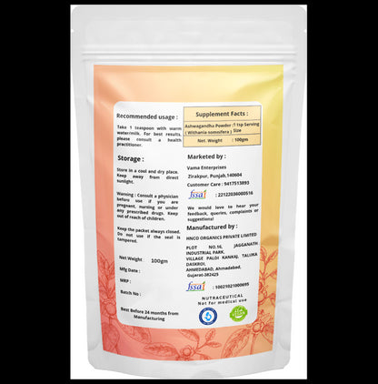 Ahaar Saar Organic Ashwagandha Powder