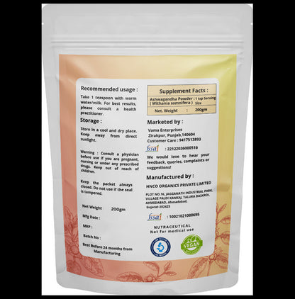 Ahaar Saar Organic Ashwagandha Powder