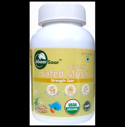 Ahaar Saar Organic Safed Musli Capsule - Classic Derma