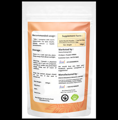 Ahaar Saar Organic Safed Musli Powder