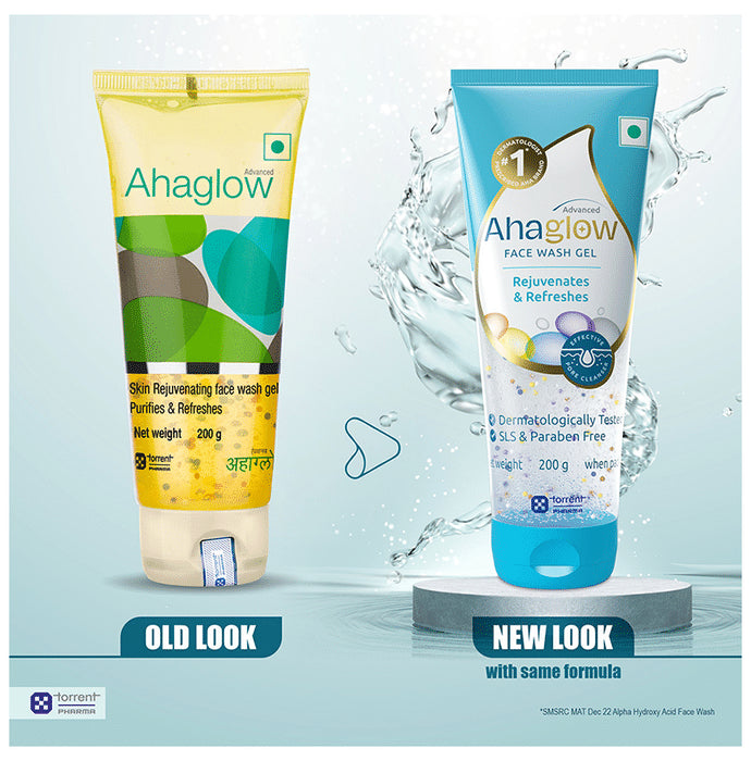 Ahaglow Advanced Skin Rejuvenating Face Wash | Effective Pore Cleanser | SLS & Paraben-Free Face Care Product