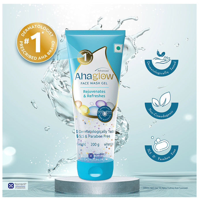 Ahaglow Advanced Skin Rejuvenating Face Wash | Effective Pore Cleanser | SLS & Paraben-Free Face Care Product