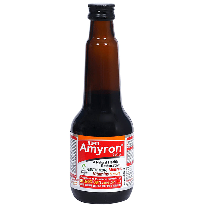 Aimil Amyron Syrup | Promotes Haemoglobin Formation, Reduces Tiredness & Fatigue