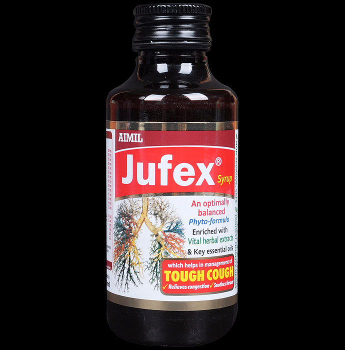 Aimil Jufex Syrup | Ayurvedic for Cough, Sore Throat, Congestion and Respiratory Wellness - Classic Derma