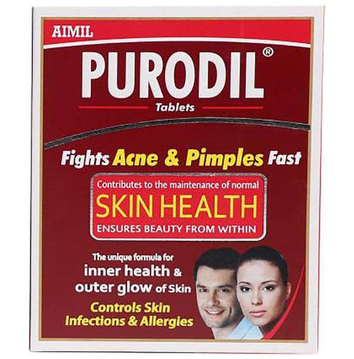 Aimil Purodil Skin Health Tablet | Fights Acne & Pimples | Controls Skin Infections & Allergies - Classic Derma