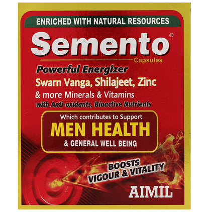 Aimil Semento Capsule for Energy | Supports Men's Health | Boosts Vigour & Vitality - Classic Derma