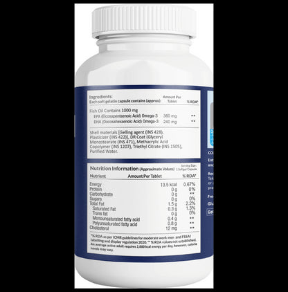 AIWO Ultimate Omega 3 Double Strength Fish Oil 1000mg for Heart Health | Capsule