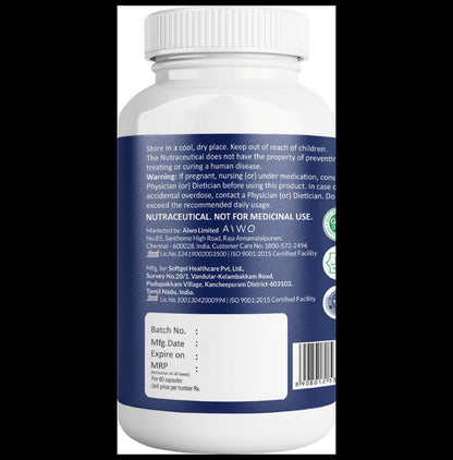 AIWO Ultimate Omega 3 Double Strength Fish Oil 1000mg for Heart Health | Capsule