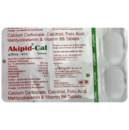 Akipid-Cal Tablet - Classic Derma
