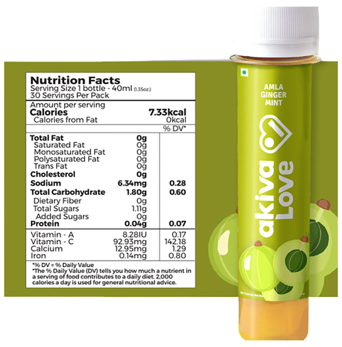 Akiva Amla Honey Ginger Drink (40ml Each)