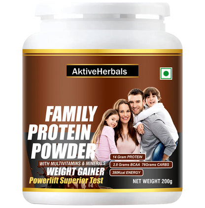Aktive Herbals Family Protein Powder with Multivitamins & Minerals - Classic Derma