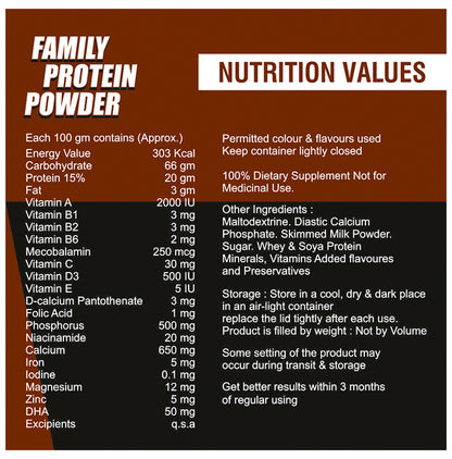Aktive Herbals Family Protein Powder with Multivitamins & Minerals