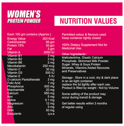 Aktive Herbals Women's Weight Gainer Protein Powder with Multivitamins & Minerals
