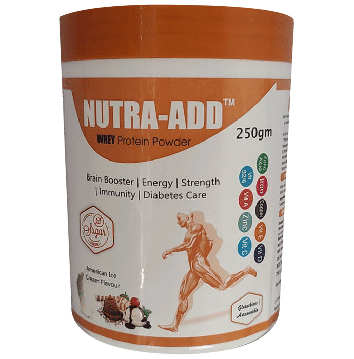 Nutra-Add Whey Protein Powder American Ice Cream Sugar Free - Classic Derma