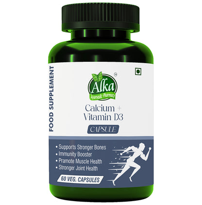 Alka Ayurvedic Pharmacy Calcium + Vitamin D3 Veg Capsule - Classic Derma
