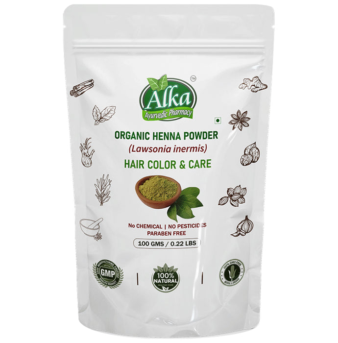 Alka Ayurvedic Pharmacy Organic Henna Powder - Classic Derma