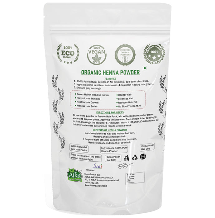 Alka Ayurvedic Pharmacy Organic Henna Powder