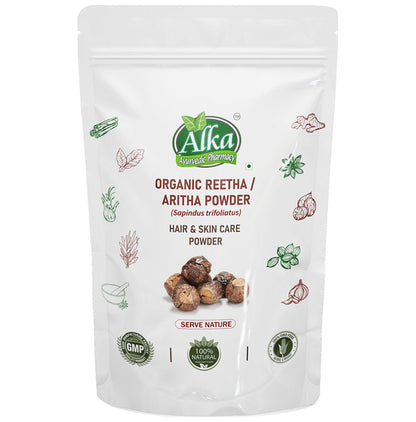 Alka Ayurvedic Pharmacy Organic Reetha / Aritha Powder - Classic Derma