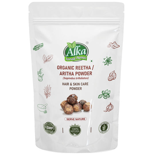 Alka Ayurvedic Pharmacy Organic Reetha / Aritha Powder - Classic Derma