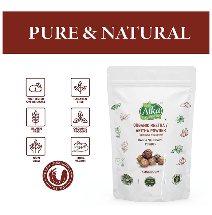 Alka Ayurvedic Pharmacy Organic Reetha / Aritha Powder