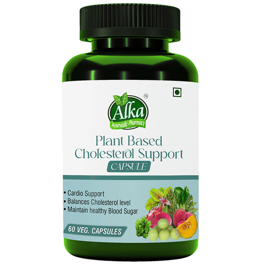 Alka Ayurvedic Pharmacy Plant Based Cholesterol Support Veg Capsule - Classic Derma
