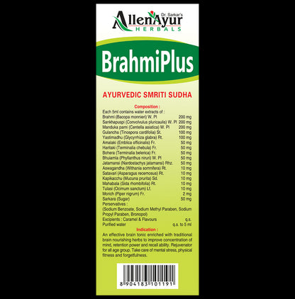 Allen Ayur Herbals Brahmi Plus (200ml Each)