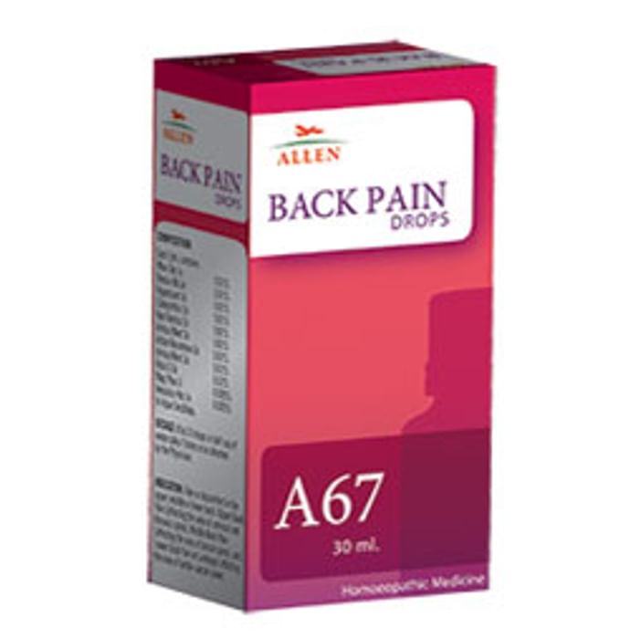 Allen Back Pain Care Combo Pack of A67 Back Pain Drop 30ml & Relax Pain Killer Oil 60ml